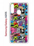 Чехол-накладка Samsung Galaxy A20S (588937) Kruche PRINT Monsters music