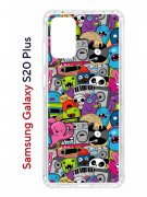 Чехол-накладка Samsung Galaxy S20 Plus Kruche Print Monsters music