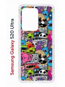 Чехол-накладка Samsung Galaxy S20 Ultra (582689) Kruche PRINT Monsters music