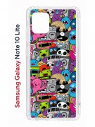 Чехол-накладка Samsung Galaxy Note 10 Lite (582684) Kruche PRINT Monsters music