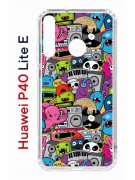 Чехол-накладка Huawei P40 Lite E (588922) Kruche PRINT Monsters music
