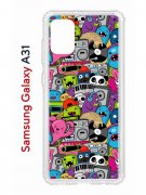 Чехол-накладка Samsung Galaxy A31 (587679) Kruche PRINT Monsters music