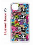 Чехол-накладка Huawei Honor 9S  (588929) Kruche PRINT Monsters music