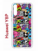 Чехол-накладка Huawei Y8P/Honor 30i/Huawei P Smart S 2020 Kruche Print Monsters music