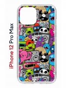 Чехол-накладка Apple iPhone 12 Pro Max (588923) Kruche PRINT Monsters music