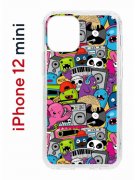 Чехол-накладка Apple iPhone 12 mini (588924) Kruche PRINT Monsters music