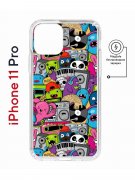 Чехол-накладка Apple iPhone 11 Pro (598891) Kruche PRINT Monsters music