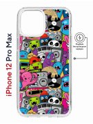Чехол-накладка iPhone 12 Pro Max Kruche Magnet Print Monsters music