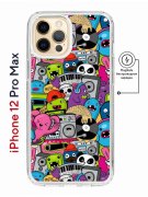 Чехол-накладка iPhone 12 Pro Max Kruche Magnet Print Monsters music