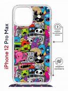 Чехол-накладка Apple iPhone 12 Pro Max (598924) Kruche PRINT Monsters music
