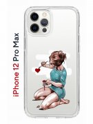 Чехол-накладка iPhone 12 Pro Max Kruche Print Рисуя любовь
