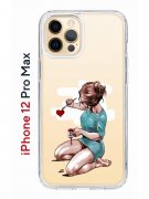 Чехол-накладка iPhone 12 Pro Max Kruche Print Рисуя любовь