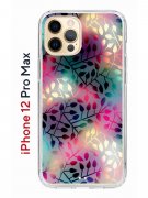 Чехол-накладка iPhone 12 Pro Max Kruche Print Цветные листья