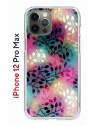 Чехол-накладка iPhone 12 Pro Max Kruche Print Цветные листья