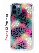 Чехол-накладка iPhone 12 Pro Max Kruche Print Цветные листья