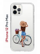 Чехол-накладка iPhone 12 Pro Max Kruche Print Велосипедная прогулка