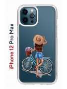 Чехол-накладка iPhone 12 Pro Max Kruche Print Велосипедная прогулка
