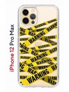 Чехол-накладка iPhone 12 Pro Max Kruche Print Warning