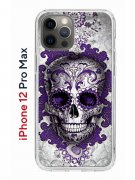 Чехол-накладка iPhone 12 Pro Max Kruche Print Sugar Skull