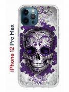 Чехол-накладка iPhone 12 Pro Max Kruche Print Sugar Skull