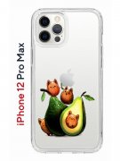 Чехол-накладка iPhone 12 Pro Max Kruche Print Авокотики