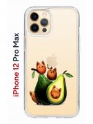 Чехол-накладка iPhone 12 Pro Max Kruche Print Авокотики