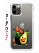 Чехол-накладка iPhone 12 Pro Max Kruche Print Авокотики
