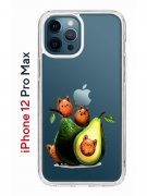 Чехол-накладка iPhone 12 Pro Max Kruche Print Авокотики