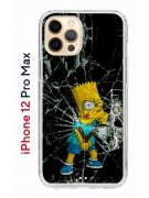 Чехол-накладка iPhone 12 Pro Max Kruche Print Барт Симпсон