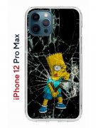 Чехол-накладка iPhone 12 Pro Max Kruche Print Барт Симпсон