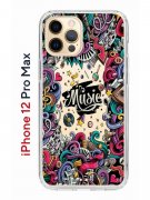 Чехол-накладка iPhone 12 Pro Max Kruche Print Music