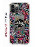 Чехол-накладка iPhone 12 Pro Max Kruche Print Music