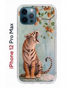 Чехол-накладка iPhone 12 Pro Max Kruche Print Тигр под деревом