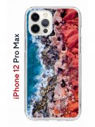 Чехол-накладка iPhone 12 Pro Max Kruche Print Морской берег