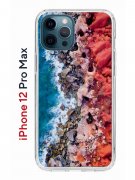Чехол-накладка iPhone 12 Pro Max Kruche Print Морской берег