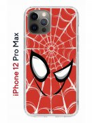 Чехол-накладка iPhone 12 Pro Max Kruche Print Человек-Паук красный
