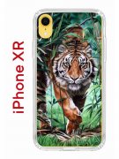 Чехол-накладка iPhone XR Kruche Print Крадущийся тигр