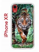 Чехол-накладка iPhone XR Kruche Print Крадущийся тигр