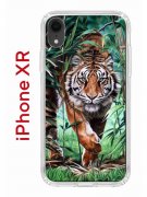 Чехол-накладка iPhone XR Kruche Print Крадущийся тигр