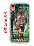 Чехол-накладка iPhone XR Kruche Print Крадущийся тигр