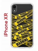 Чехол-накладка iPhone XR Kruche Print Warning
