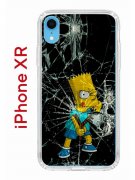 Чехол-накладка iPhone XR Kruche Print Барт Симпсон