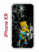 Чехол-накладка iPhone XR Kruche Print Барт Симпсон
