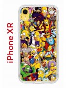 Чехол-накладка iPhone XR Kruche Print Симпсоны