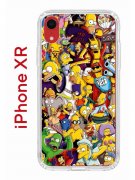 Чехол-накладка iPhone XR Kruche Print Симпсоны