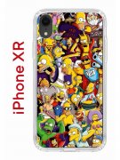Чехол-накладка iPhone XR Kruche Print Симпсоны