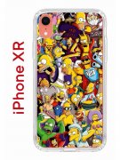 Чехол-накладка iPhone XR Kruche Print Симпсоны