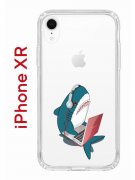 Чехол-накладка iPhone XR Kruche Print Акула