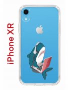 Чехол-накладка iPhone XR Kruche Print Акула