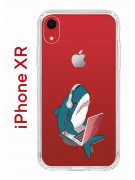 Чехол-накладка iPhone XR Kruche Print Акула